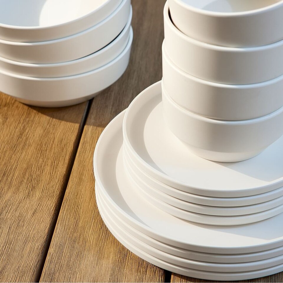 Modern Melamine Dinnerware (Set of 12) West Elm Australia
